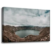 shumee Platno z motivom Naravnega jezera v gorah 60x40 cm