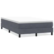 Vidaxl Box Spring postelja brez vzmetnico Temno siva 120x220 cm Žamet