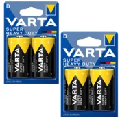 shumee VARTA SHD D cink-ogljikove baterije R20 za uro, radio, budilko, 2 kosa x2