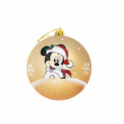 NEW Vianočná guľa Mickey Mouse Happy smiles Zlat 10 kosov Plastika (O 6 cm)