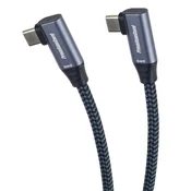 PremiumCord USB-C 2x ukrivljen kabel, 1 m