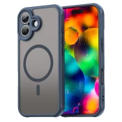 Hibridni ovitek HaloFrost II MagSafe za iPhone 17 - navy blue
