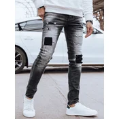 Mens Grey Denim Dstreet Trousers