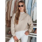 Bluza damska oversize z naszywkš LOVASON beżowa Dstreet