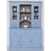 Casa Padrino country style dining room cabinet light blue/gray 137 x 50 x H. 197 cm - Solid wood kitchen cabinet - Dining room furniture in country style - Country style furnishings