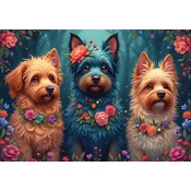 BlueBird - Puzzle Trio psov - 1 000 kosov