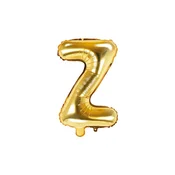 PartyDeco Folija balon črka Z zlata 35 cm