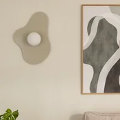 Globen Lighting stenska svetilka ILLUSION, bež, steklo, 60 cm - Dnevna soba/jedilnica - Sodobni - bež, bela