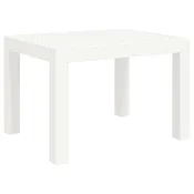Vidaxl Vrtna miza bela 59x47x40 cm PP
