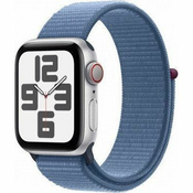 Apple Watch SE GPS + Cellular, srebrno aluminijsko kucište od 40 mm sa zimsko plavom sportskom narukvicom