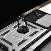 Overboard Oklepni ovitek za Xiaomi Redmi 10C, CamShield Slide, srebrn