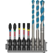 Mešani 8-delni komplet s svedri PRO Impact Set in škatlo Pick and Click, PH2 x 50 mm, PZ2 x 50 mm, T20 x 50 mm, T25 x 50 mm, T30 x 50 mm, MC 5/6/8 x 50 mm
