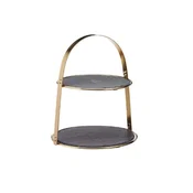 Tiered platter, 25/29.5 cm, slate - Artesa