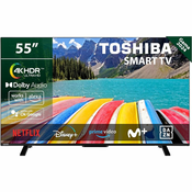 Toshiba 55UV2363DG, 139,7 cm (55"), 3840 x 2160 pikseli, 4K Ultra HD, DLED, Pametni televizor, Crno