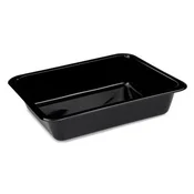 Posoda za meni (PP) Foodyboxx ekstra močna nerazdeljena črna 227 x 178 x 49 mm [50 kosov]