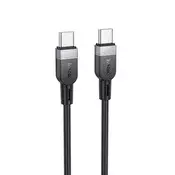 Hoco Kabel USB-C na USB-C Hoco 3 A, 60 W, silikonski, 3 m, X109, črn