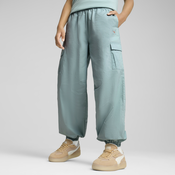 Womens Puma BUTTERFLY VIBE Cargo Pants Youth, Green, Size 13-14Y, Clothing