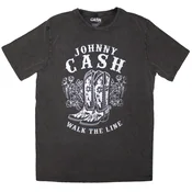 Johnny Cash Walk The Line Boots (Stone Wash) Charcoal Grey L Majica
