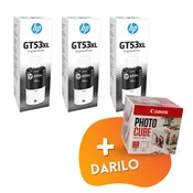 HP - Komplet črnil za HP GT53 XL (1VV21AE) (črna), original, 3 kosi + DARILO GRATIS