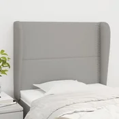 Vidaxl vidaXL Vzglavnik s krilci svetlo siv 93x23x118/128 cm blago