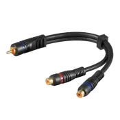HiFi audio kabel A6-OFC/Y 0.2m pozlaceni prikljucci 2 kom