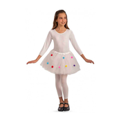 Tutu suknja bijela s točkicama - Karnevalska garderoba - Za djevojčice 5-13 godina