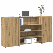 vidaXL Sprejemna miza artisan hrast 200x50x103,5 cm inženirski les
