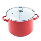 FACKELMANN Lonac+stakleni poklopac 24cm,em. 7.5l, Crveni
