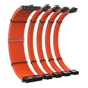 ATX ekstenzioni kabel set (ATX 24-pin + PCI-E 8-pin + CPU EPS 8-pin, 350mm, narandžasti)