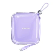 Joyroom Powerbank 10000mAh JR-L005 s kablom za iPhone Lightning in USB-A vratom, vijoličen