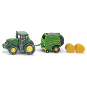 John Deere Traktor s stiskalnico