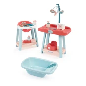 Ecoiffier Set za njegu lutke SM001838, 3u1, Šarena
