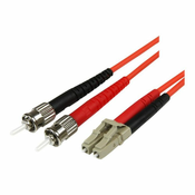 StarTech.com 1m Fiber Optic Cable - Multimode Duplex 50/125 - LSZH - LC/ST - OM2 - LC to ST Fiber Patch Cable - patch cable - 1 m - orange