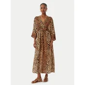 LOLA CASADEMUNT Poletna obleka LS2616021 Rjava Relaxed Fit