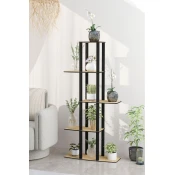 Hanah Home Stalak za cveće Gardenia, 20x60x140 cm, Crno-hrast