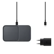 SAMSUNG stolni punjac 15W, dvostruki + mrežni punjac, CRNI EP-P5400TBEGEU