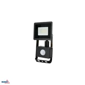 Kafler LED reflektor s PIR senzorjem 10W 4000K 800 lm IP65, črn BM-C64-S-LFK2-010BL-4K