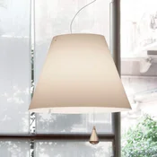 Luceplan Lady Costanza viseča luč - Dnevna soba/jedilnica - Dizajn - bela, aluminij - Plastika