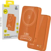 BLAVEC Powerbank BJ-04 Slim 10000 mAh 13,5 mm USB Type-C 22,5 W magnetno-induktivna MagSafe 3v1 (PBBJ04-MC10O) oranžna steklena