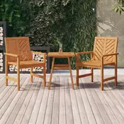 Vidaxl vidaXL 3-delna vrtna garnitura, masiven akacijev les