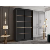 Ormar Atlanta 196 (Crna) Crna, 200x100x58cm, Porte guardarobaVrata ormari: Klizna vrata