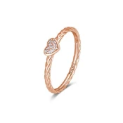 Rosato Romantičen bronast prstan s cirkoni Allegra RZA018 (Obseg 54 mm)