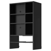 METOD Zid.okv.elem. za ugradni aspirator, Crnosiva, 60x37x100 cm