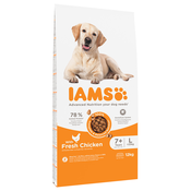 2 kg gratis! 12 kg IAMS for Vitality Dog - Senior & Mature Large
