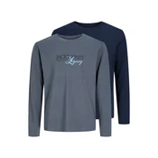 Jack & Jones Junior Majica JJJADE mornarska/dimno modra/voda/črna