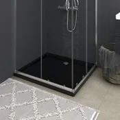 Vidaxl vidaXL Pravokotna tuš kad ABS črna 80 x 90 cm