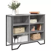 Vidaxl vidaXL Omarica, siva, hrast sonoma, 91x35,5x74,5 cm