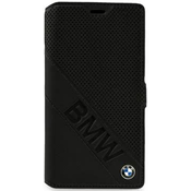 BMW - Sony Xperia Z5 Signature Leather Book Case - Black (BMFLBKSZ5LDLB)