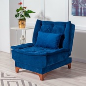 Atelier Del Sofa Krilni stol, Kelebek Berjer - Temno modra