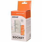 Orno Produžni kabel sa 2 x Schuko uticnice, ugradbena - OR-GM-9005/W-G(GS)